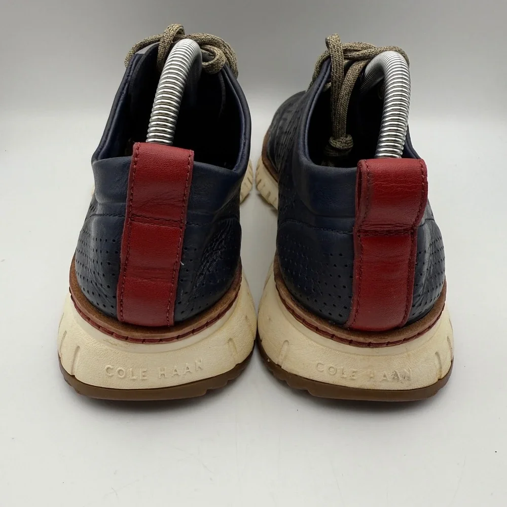 Cole‎ Haan Oxford Shoes Zerogrand Wingtip Perforated Leather Blue Mens 10M